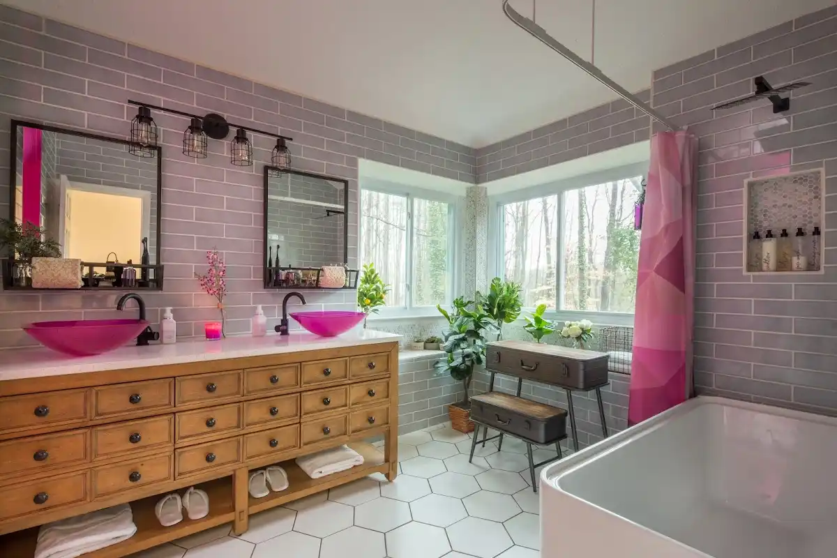 Bathroom renovation after water damage restoration in Chantilly