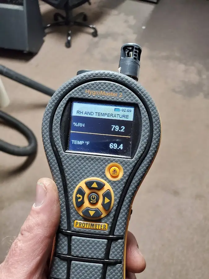 Moisture meter humidity assessment for Fire & Smoke Damage Restoration in Chantilly